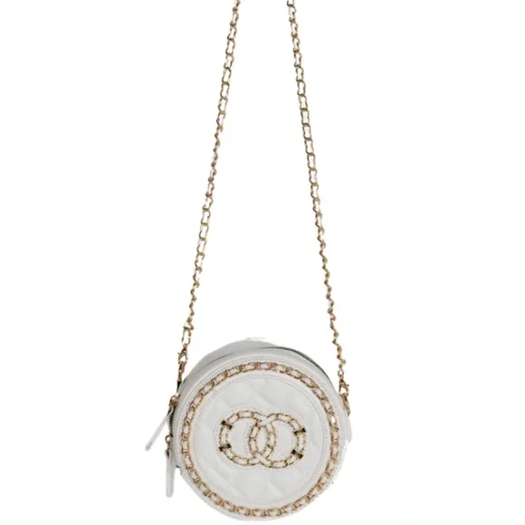 CIRCLE SHAPED CROSSBODY BAG - WHITE - Picture 3 of 5